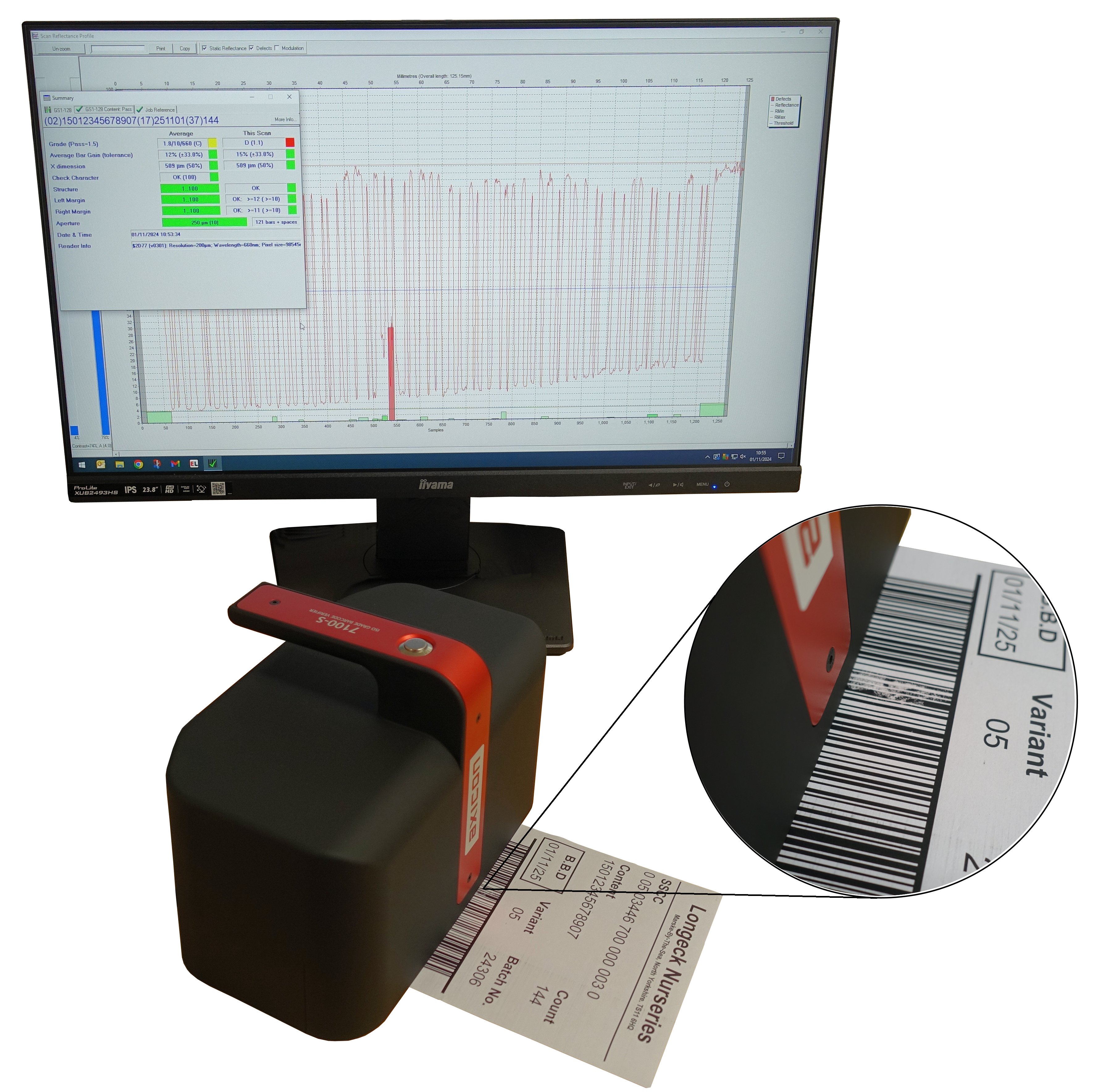 Axicon 7100S barcode verification