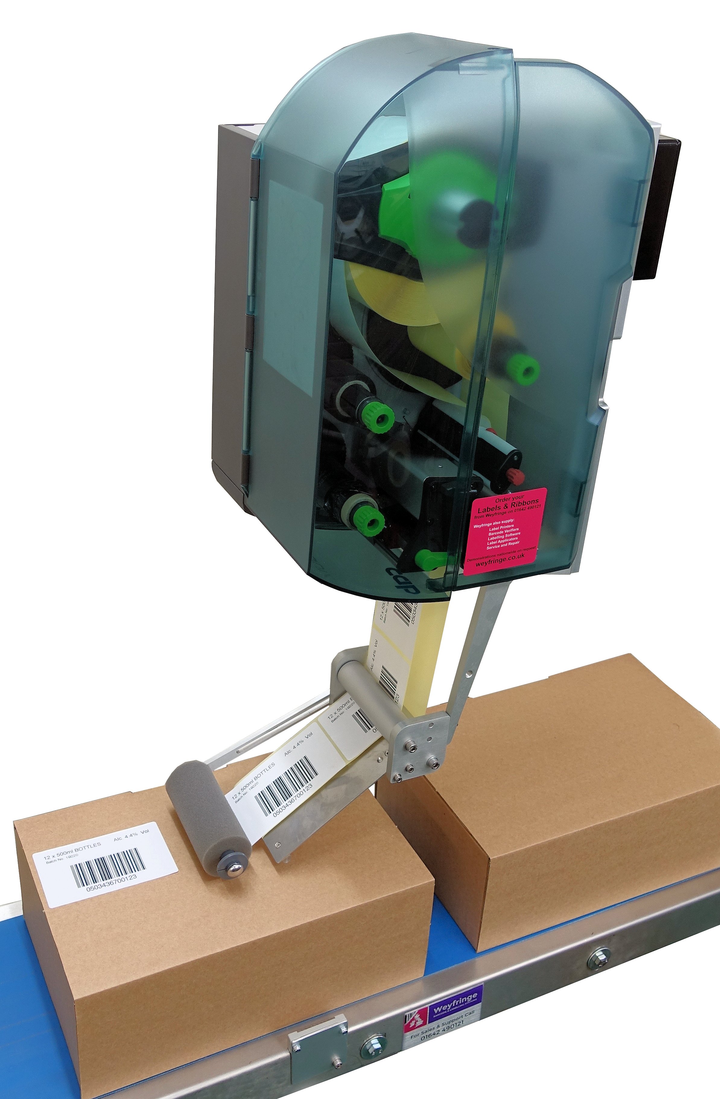 DB4 top apply label applicator