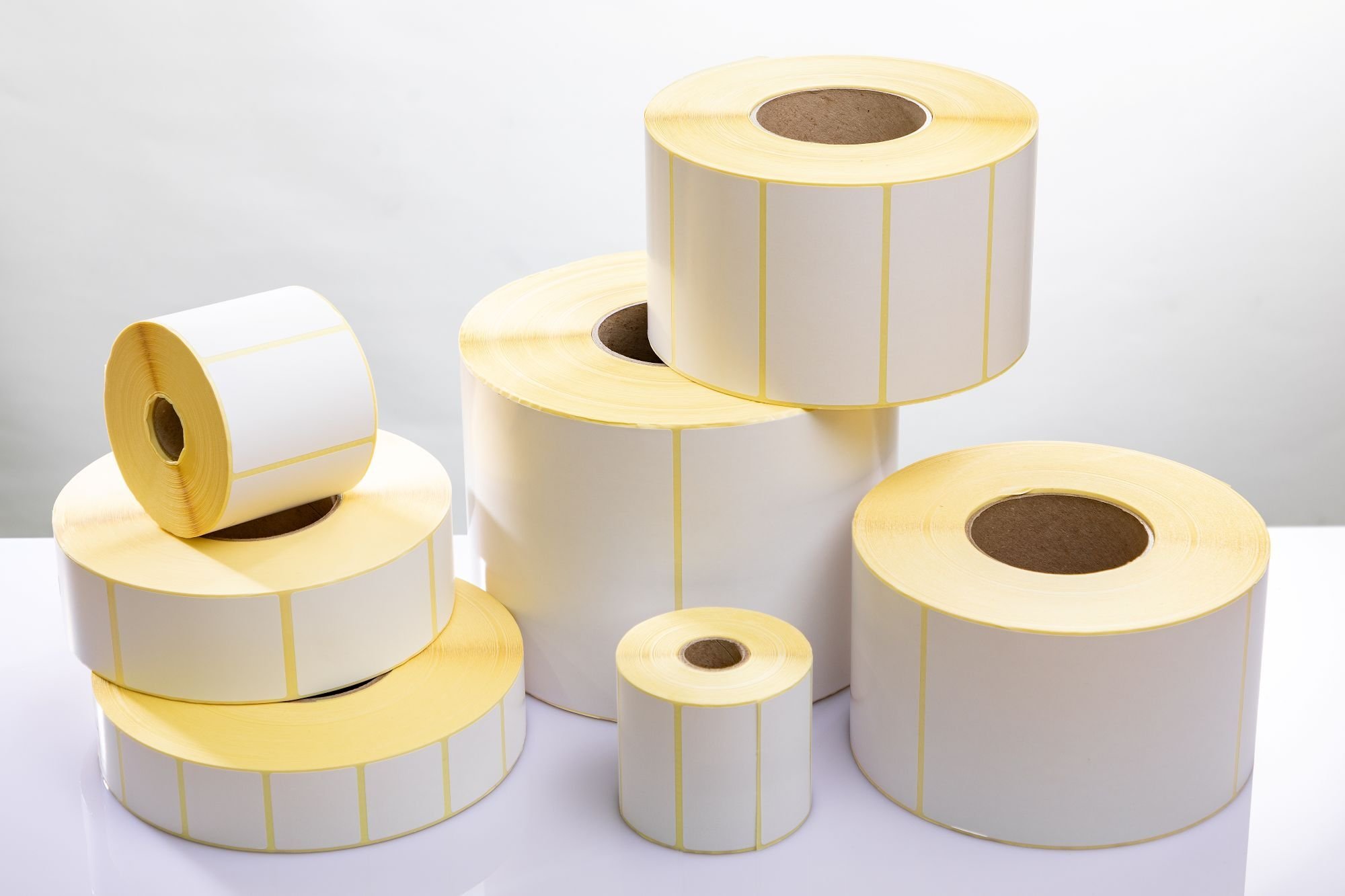 Plain labels on rolls