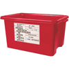 Label applicator for plastic crates