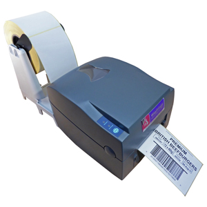 V Series label printer and roll holder